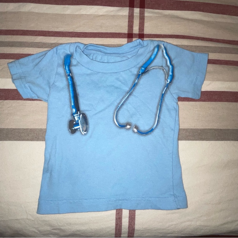 Now and Zen baby boy 12 months baby blue stethoscope doctor shirt